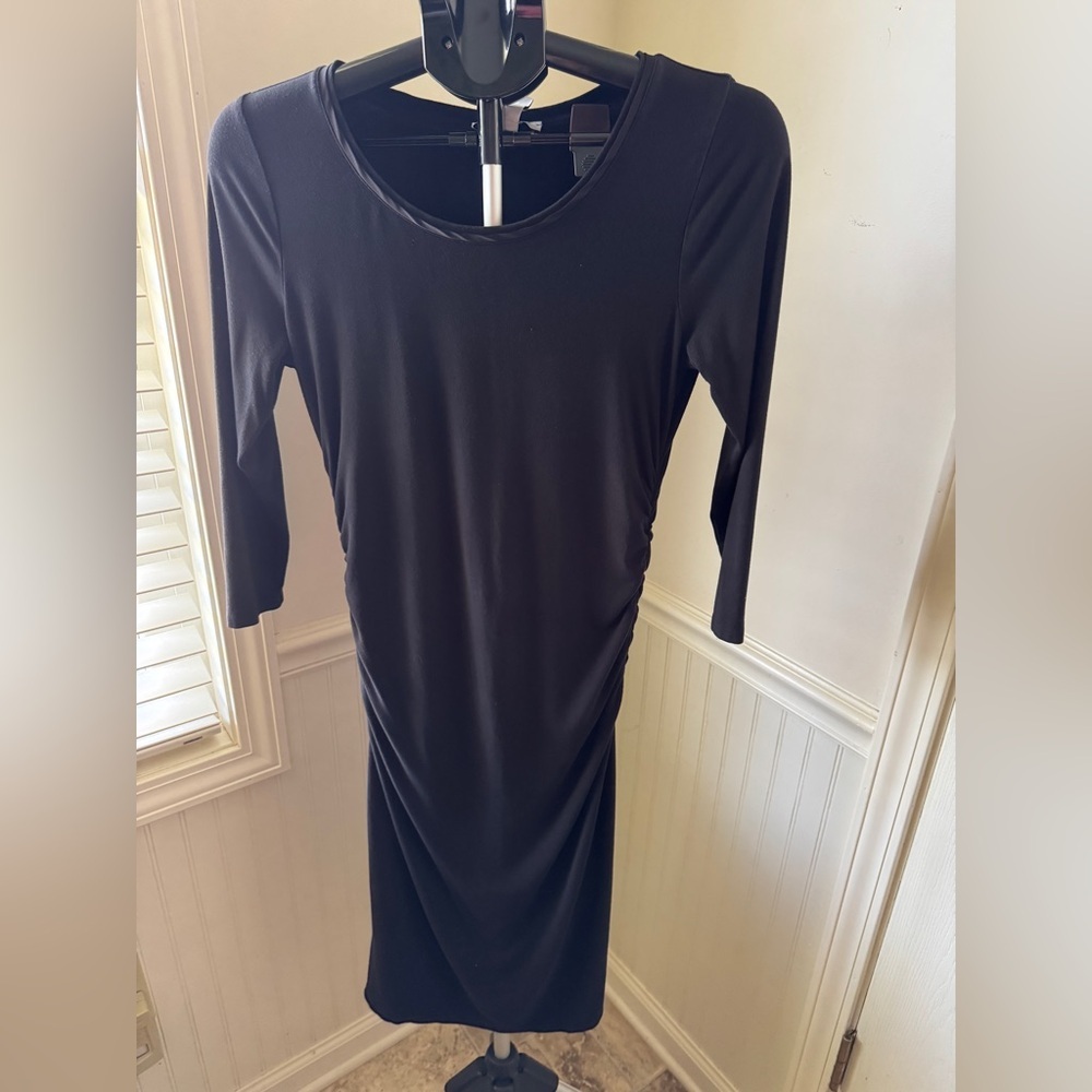 White House Black Market Black Long Sleeve Dress